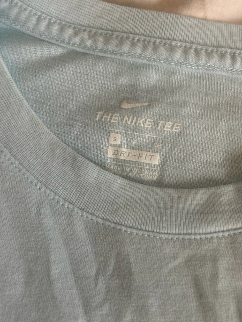Nike Light Blue Crew T-Shirt with Black Swoosh